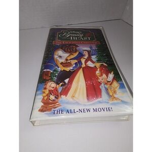 Disney's Beauty and the Beast Enchanted Christmas VHS Clamshell‎